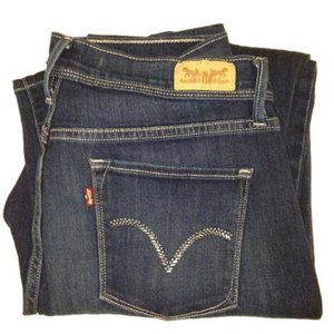 Levi's 512 High Rise Dark Wash Tapered Jeans | 12M
